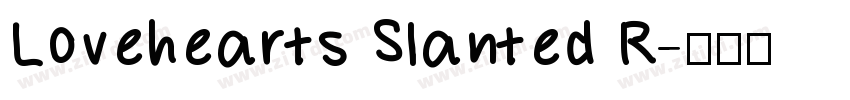 Lovehearts Slanted R字体转换